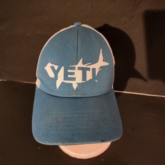 Yeti Snap Back Blue/White Trucker Hat (please see all pictures) - Picture 1 of 10